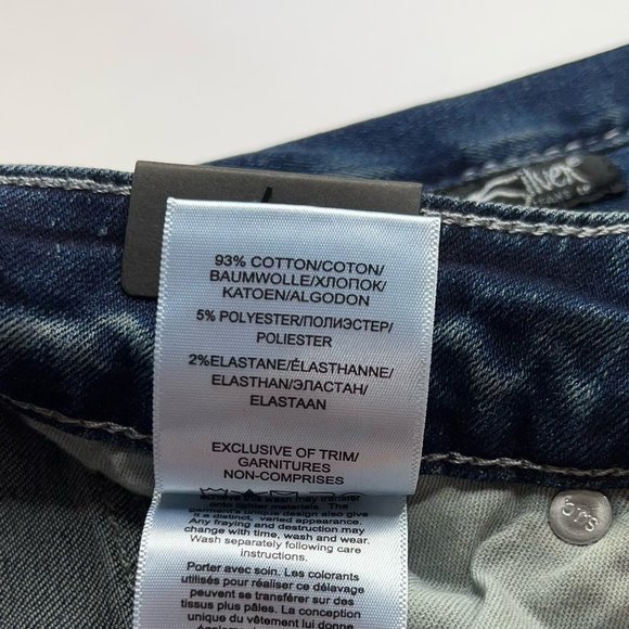 Silver Jeans Womens Avery Curvy Fit High Rise Skinny Crop Blue Jeans 29x25 New - Picture 9 of 12